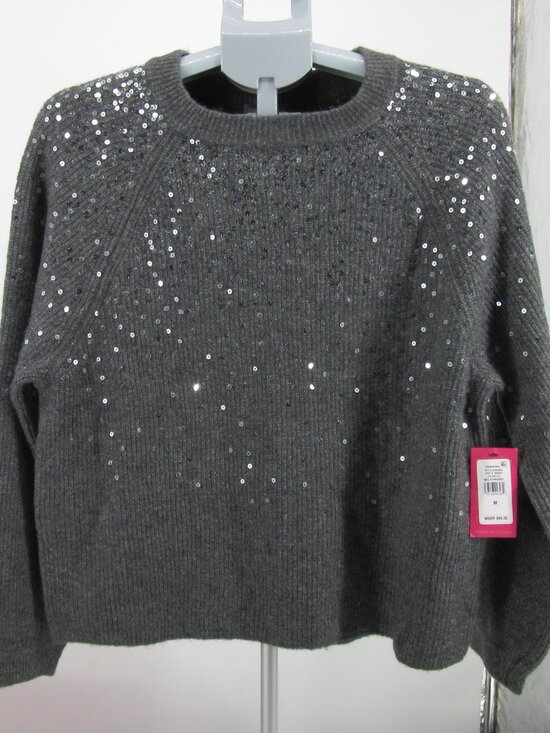 Vince Camuto Sweaters - NWT VINCE CAMUTO cozy and bright SEQUINS sweater HEATHERED GRAY sz MEDIUM